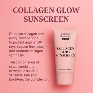 Protector Solar con Colágeno y Péptidos, Niacinamida y Ceramidas, <span class=keywords><strong>SPF</strong></span> <span class=keywords><strong>50</strong></span>, Antienvejecimiento, Iluminador Facial, Protección Diaria - Product Image 4