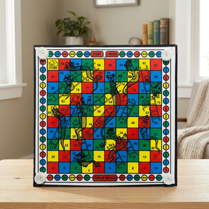 Top vente 2-en-1 éducatif en bois Ludo et serpents et échelles ensemble jeu de société de jeu d'intérieur pour les cadeaux - Product Image 3