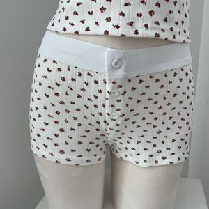 Pyjamas courts personnalisés pour femmes, vêtements de détente style BM, tissu côtelé pointelle, caleçons boxers pour femmes, leggings courts, shorts pour femmes - Product Image 3