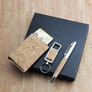 Ensemble de stylos à bille en liège B5, pour journal intime, Agenda, ensemble cadeau, avec boîte en papier - Product Image 2