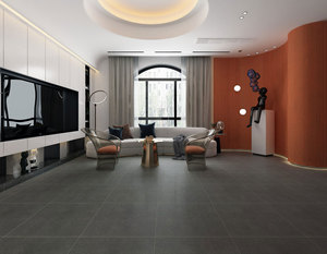 Carreaux de céramique modernes pour salon 60x60, carreaux de sol en porcelaine gris foncé antidérapants 600x600 pour chambre à coucher - Product Image 3