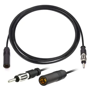 Car Radio Antenna Extension Cable FM AM Radio Car Antenna Extension Cable Cord DIN Plug Connector Coaxial Cable