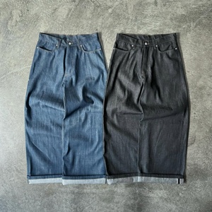 Nhà máy sản xuất quần selvedge, may đo quần jean denim selvedge rộng thùng thình 100% cotton 15.5 oz màu đen tuyền tại Quảng Châu, Trung Quốc - Product Image 6