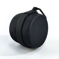 Speaker Mini Nirkabel Portabel untuk Luar Ruangan, Casing EVA Hitam, Kapasitas Besar, Tahan Lama, Tahan Air, Penutup Ritsleting, Anti Bau, untuk Perjalanan