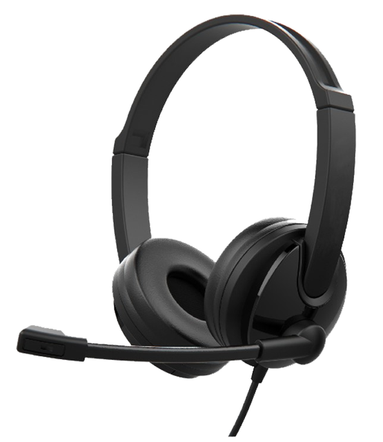 Universal Comfortable 3.5mm/USB Wired Over-Ear Call Center Headphones with Adjustable Noise Cancelling Mic Telephone Headsets