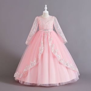 Meiqiai <span class=keywords><strong>Robe</strong></span> de Luxe en Dentelle Florale pour Enfants, Col Rond, <span class=keywords><strong>Robe</strong></span> de Mariée <span class=keywords><strong>Blanche</strong></span> de Cérémonie pour Filles de 8 à 10 Ans - Product Image 4