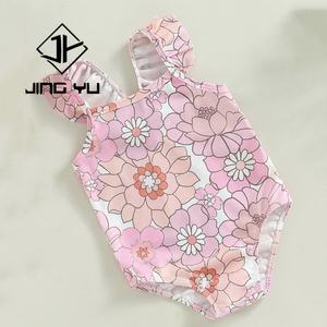 Popular Custom Baby Swimsuits Eco-friendly Polyester Kids Swimwear Manufacturing Printed Ruffles Children Swimsuits - Product Image 4
