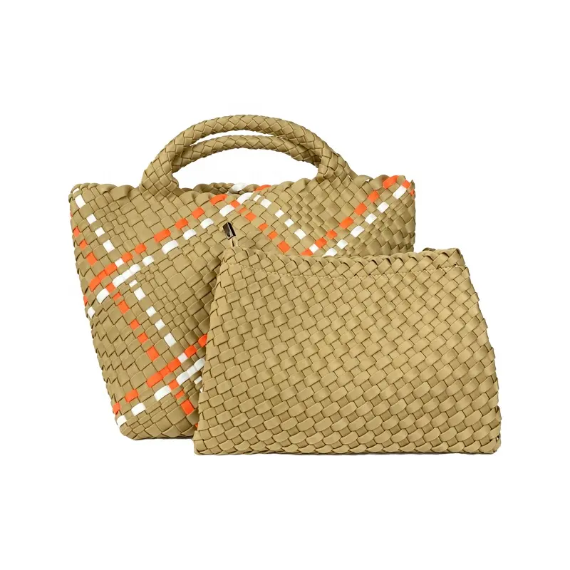 Hoge Kwaliteit Woven Draagtas Met Pouch Neopreen Geweven Draagtas