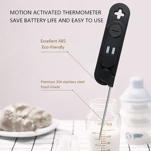 Thermomètre numérique à sonde pliante en acier inoxydable Thermomètre d'eau et d'huile de qualité alimentaire à usage domestique pour barbecue Nouveau design - Product Image 4