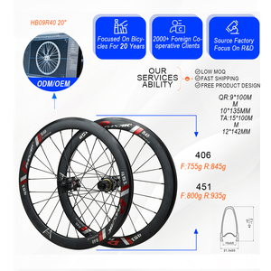 <strong>BMX20</strong>"1 1/8" and 1-3/8" bike wheels F100R130 aluminum alloy wheels 4 bearing 7-12 speed 40mm folding wheels - Product Image 1