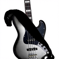 Sangle de guitare Melede M-PP-NP1070BK réglable en cuir AirCell, confortable et tendance, pour basse électrique, avec coussin de 3 pouces de large, durable et légère