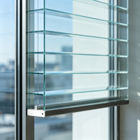 Fenêtre à persiennes extérieure Sunnysky avec design aérodynamique S-Blade, efficacité d'ombrage, résistance à la pluie et drainage par recouvrement