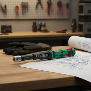 Clé dynamométrique industrielle Wera (2,5-25 Nm) à entraînement 1/4 po, en acier au chrome-molybdène OEM, pour douilles d'atelier automobile - Product Image 2