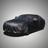 Housse de protection pour voiture en polyester imperméable anti-UV toutes saisons avec résistance aux rayures et protection de la peinture automobile