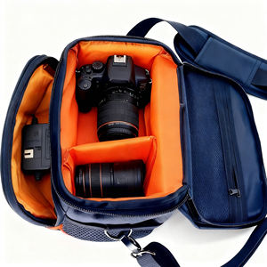 <span class=keywords><strong>Sac</strong></span> <span class=keywords><strong>photo</strong></span> antichoc avec revêtement en cuir imperméable, fermeture éclair, design portable, <span class=keywords><strong>sac</strong></span> <span class=keywords><strong>à</strong></span> bandoulière, support de fixation pour <span class=keywords><strong>appareil</strong></span> <span class=keywords><strong>photo</strong></span> - Product Image 5