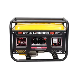 2KW 2000W 7Hp Portable Petrol Gasoline Generator 110V-220V with 12V DC Electric Start and 3600RPM Speed