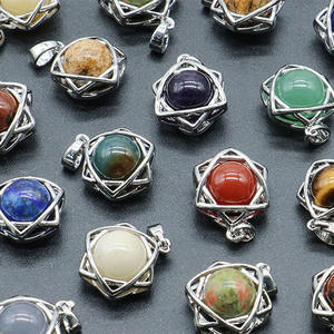 Stella <span class=keywords><strong>di</strong></span> David ciondolo in pietra naturale collana <span class=keywords><strong>di</strong></span> cordoncino in pelle con agata <span class=keywords><strong>di</strong></span> <span class=keywords><strong>cristallo</strong></span> verde aventurina ametista <span class=keywords><strong>occhio</strong></span> <span class=keywords><strong>di</strong></span> <span class=keywords><strong>tigre</strong></span> & lapislazzuli - Product Image 5