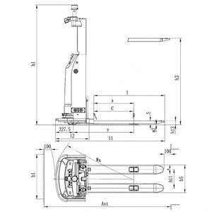 1.0 ton <b>AGV</b> Pallet Truck Automated Guided Vehicles Forklifts - Product Image 2