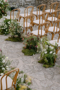 Sillas de boda de madera sintética desmontables, asientos de plástico apilables para eventos de banquetes para decoración de Ceremonia de fiesta - Product Image 5