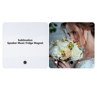 Nouvel arrivage Aimant de réfrigérateur de musique par sublimation Réfrigérateur magnétique vierge personnalisé avant MDF arrière imprimé en acrylique avec lecteur de musique