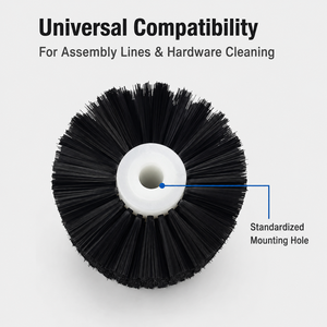 Brosse à <span class=keywords><strong>peinture</strong></span> en nylon de qualité industrielle SGTS avec manche en plastique pour le nettoyage des conduites d'air des cheminées, longueur des poils de 4 cm, noire - Product Image 4