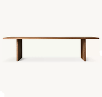 Table à manger rectangulaire en chêne massif RH, mobilier moderne de luxe pour la maison, appartement, bureau, table de conférence 8 places