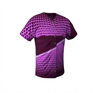 Uniforme de Béisbol Personalizado para Hombre, Talla Grande, Transpirable, de Manga Corta, con Absorción de Humedad, 100% Poliéster, Conjunto de Pantalones y Camiseta - Product Image 3
