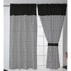 Ensemble de rideaux Baruk 2,15 m x 2,78 m, design moderne imprimé, lot de panneaux pour salon - Product Image 1