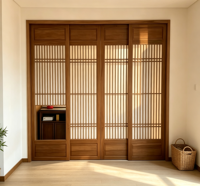 Portes Shoji chinoises en panneaux de pin sur mesure, portes pliantes pour chambre à coucher, placard et usage hôtelier