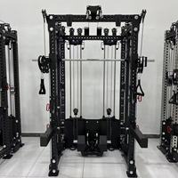 Machine de musculation multifonctionnelle Smith Machine à roulements linéaires, capacité 500 kg, rack à squats robuste et machine à câbles – Vente directe usine