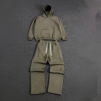Ensemble sweat à capuche et pantalon de survêtement 100 % coton pour homme, grande taille, pull à capuche, survêtement de haute qualité, streetwear décontracté d'hiver