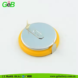 Geb số lượng lớn công suất cao lir2450 3.6V 120mAh có thể sạc lại vòng đồng xu Pin tế bào với Hàn Tab pins nút di động - Product Image 3