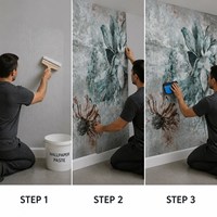 Papier peint mural floral vieilli personnalisé sur toile huilée pour la décoration du salon, de la chambre, du café, du hall d'hôtel, du studio et de la salle à manger