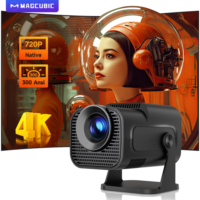 For HY320 Mini Android 11 Native 720P 300ANSI Dual Wifi6 BT5.0 Cinema Portable Projector LED