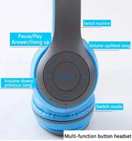 Auriculares Inalámbricos P47, Auriculares Plegables con Tarjeta TF, Radio FM, Modo con Cable para Juegos y Música