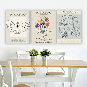 Affiches sur toile <span class=keywords><strong>de</strong></span> <span class=keywords><strong>peinture</strong></span> florale <span class=keywords><strong>abstraite</strong></span> <span class=keywords><strong>de</strong></span> Picasso, portrait <span class=keywords><strong>de</strong></span> <span class=keywords><strong>femme</strong></span>, impressions sur toile, décoration murale moderne, images et art mural esthétique - Product Image 5