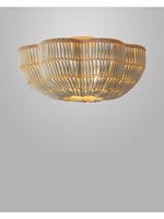 Nouvelle conception de luminaire de plafond en bois de couleur européenne à festons, tissé à la main avec de la corde d'abaca et des perles de bois, pour villa