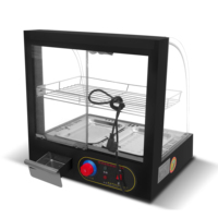 Vitrina Eléctrica Comercial de Cristal para Alimentos Gabinete de Conservación para Pollo Frito y Hamburguesas