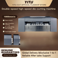 Máquina de corte y hendido de doble cabezal de alta velocidad HY370DS 1600mm/s, alimentación automática de 370mm, cámara CCD de 1-150 piezas, plotter de precisión de 0.01mm
