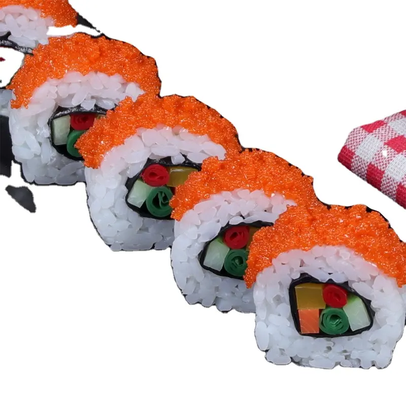 Promoção de exibição de sushi de ursinho marinho de comida japonesa falsa simulado modelo de sushi de sementes de peixe decoração