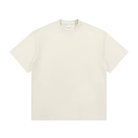 Camiseta Blanca de Alta Calidad, 300G, 100% Algodón, Tejido de Punto, Hombros Caídos, Estilo Urbano, Corte Regular para Hombre, Personalizable con Logotipo
