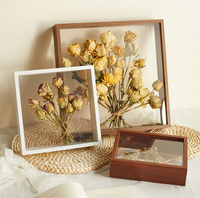 Marco de Acrílico Profundo con Diseño Floral 3D en Madera, Impresión UV, Ecológico, Duradero, Autoportante, Moderno, Regalo para el Día de la Madre