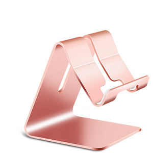 कारखाने प्रत्यक्ष बिक्री परिशुद्धता प्लेटेड धातु सेवा चांदी-प्लेटेड एल्यूमीनियम टैबलेट या डेस्क टेबल पर सेलफोन धारक - Product Image 2