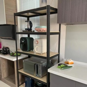 European Style Storage <b>Rack</b> Multi Layer Floor Standing Metal Garage Shelf Medium <b>Weight</b> Load Capacity Rectangle Shape Office - Product Image 4