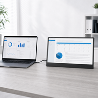 Moniteur portable réglable de 15,6 pouces avec support USB C, écran secondaire pour le bureau