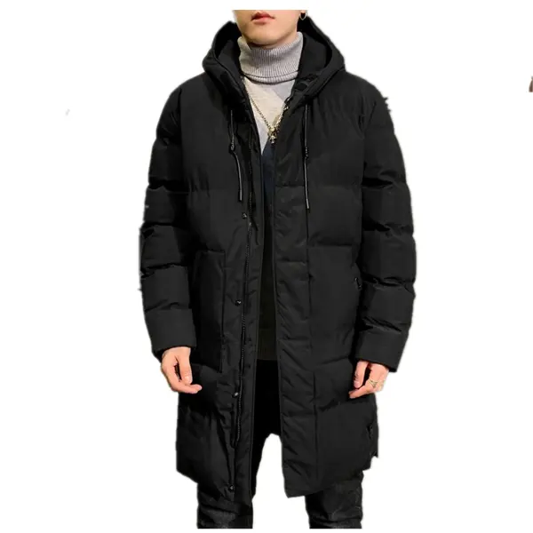 Winter New Trendy Simple Style Keep Warm Casual Coat Men Black Puff Bubble Custom Men's Down Coat