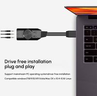 USB-Soundkarte, externe Stereo-Soundkarte mit Lautstärke regler, USB auf 3,5-mm-Buchse Audio-Adapter