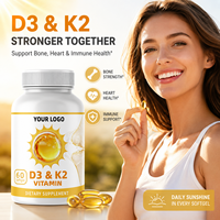Dismok – Gélules végétaliennes de Vitamine D3 + K2 MK7 1000 UI – Complément alimentaire pour la santé osseuse et l'énergie – Approvisionnement direct usine – 60 gélules