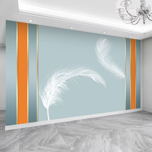 خلفية التلفزيون والاريكة خلفية الجدران ديكور 8d لغرفة النوم 3d ثلاثية الابعاد ريشة الجدار الحديثة البسيطة لجانب السرير خلفية الجدران - Product Image 3