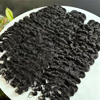 Extensions de cheveux naturels noirs Ocean Wave, mèches de cheveux vierges bruts doublement étirées, à coudre, lot de mèches en tissage